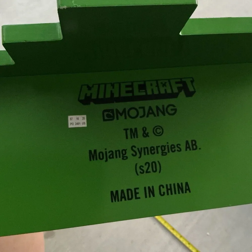 Minecraft Mojang Wooden Wall Shelf Set Pixel Block Terrain Display S20 25”